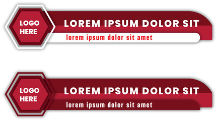 Wall Mural - grediant  lower thirds set template vector. modern, simple, clean design style.