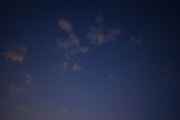 Wall Mural - dark blue sky landscape with white cloud