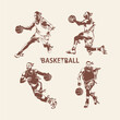 © margono - basketball player line art design