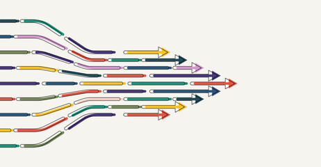 Wall Mural - abstract arrow direction. technology background