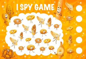 Poster - I spy game with cartoon bakery bread characters