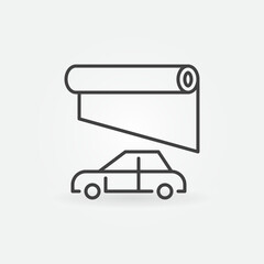 Poster - Vehicle Vinyl Wrap vector concept linear minimal icon or sign