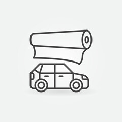 Poster - Vehicle Vinyl Wrap vector Car concept outline icon