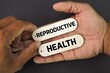 © Fauzi - hand holding a stick with the word Reproductive Health