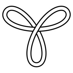 Poster - Logo infinity loop, knot three loops, celtic unity infinite union