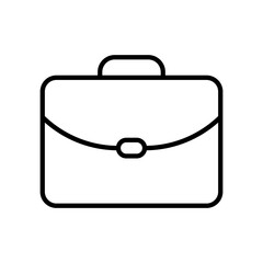 Fototapete - Business bag icon, briefcase vector icon. Suitcase, portfolio symbol, linear style pictogram isolated on white.