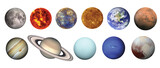 Fototapeta Miasto - Solar system. Elements of this image furnished by NASA