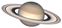 Saturn On Transparent Background. Elements Of This Image Furnished By NASA.