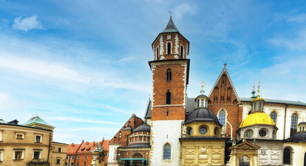 Canvas Print - Cathedral of St Stanislaw and St Vaclav in Krakow Poland.