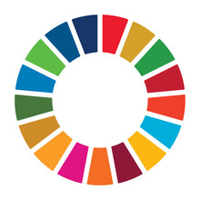 SDG Color Icon Symbol. Corporate Social Responsibility Element. Sustainable Development Goals