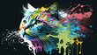 © CassioHenrique - abstract background with cat
