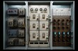 © pixardi - Industrial electrical control panel: Control panel for industrial electricity. Photo generative AI.