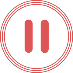 Wall Mural - Graphical icon representing paused video playback.