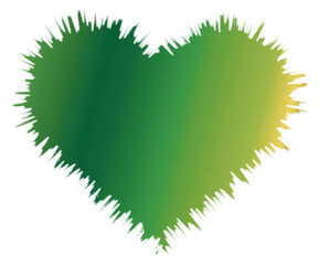 Wall Mural - Green gradient love icon suitable for making valentine's day, white day, mother's day, father's day, confession, lover's card