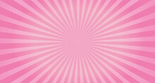 Pink Sunburst Retro Background Vector Design. Sunburst Radial Illustration.