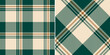 Buffalo check plaid pattern in dark green, gold brown, beige. Seamless textured asymmetric dark tartan set for autumn winter flannel shirt, pyjamas, blanket, other modern holiday fabric design.