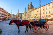 Horse carriage on Piazza Navona square, Rome, Italy
