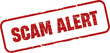 Scam alert grunge rubber stamp