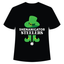 Shenanigator Steelers St. Patrick's Day Shirt Print Template, Lucky Charms, Irish, Everyone Has A Little Luck Typography Design
