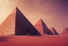Los Piramides De El Cairo. Generative AI