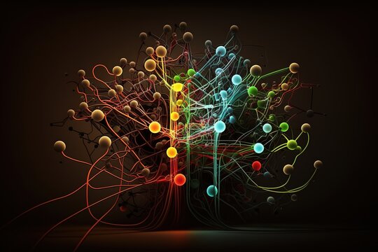 AI generation, abstract point, line, object graphics