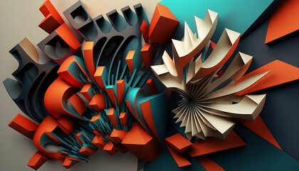 Wall Mural - 3D Abstract Realistic Background