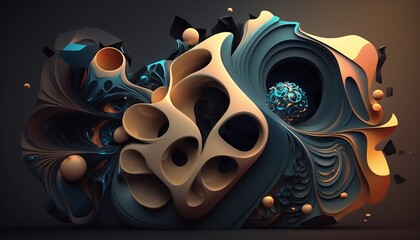 Wall Mural - 3D Abstract Realistic Background