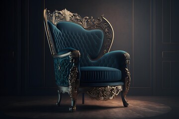 Wall Mural - luxury armchair created using AI Generative Technology