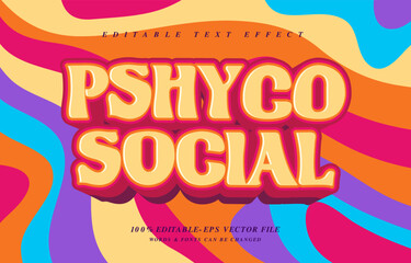 pshyco social, groovy quote editable text effect template