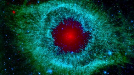 Wall Mural - helix nebula in the space. elements of this video furnished by nasa.