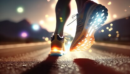 Running in the sunlight, practicing to win, and the idea of a personal challenge. Generative Ai.