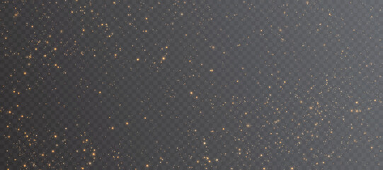 Aufkleber - Magic shining golden dust. Small particles of powder dust bokeh effect. Light dust for web design. Vector