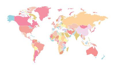  Colorful World Map, perfect for office, company, school, social media, advertising, printing and more