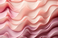Pink Wavy Smooth Background. Generative AI