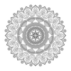 Wall Mural - mandala design black look all are vector