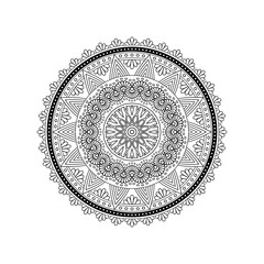 Wall Mural - mandala design black look all are vector