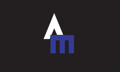 AM, MA , A , M , Abstract Letters Logo Monogram