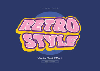 Wall Mural - colorful retro 80's text style with wavy effect