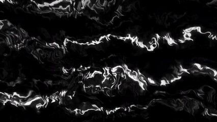 Poster - Stream of glowing and flickering lines of energy. Motion. Electric power flows with luminous curves. Wavy streams of glowing plasma lines on black background
