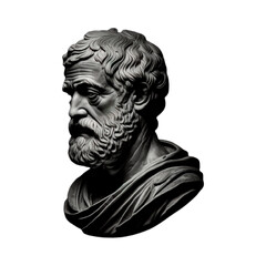 portrait of Aristotle on transparent background