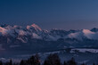 view of the Tatras during the blue hour