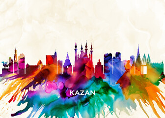 Fototapete - Kazan Skyline
