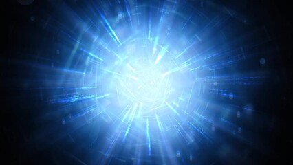 Wall Mural - travel into the sci fi light background 4k loop features a view flying into a vortex of abstract lig
