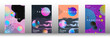 © niko180180 - Future futuristic template with abstract forms for banner design, poster, booklet, report, journal.