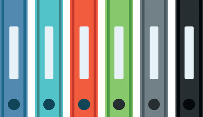 Poster - color binders icon. document folders. paper archive