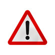 © HTGanzo - Danger or caution European warning road sign isolated on transparent background. 3D rendering