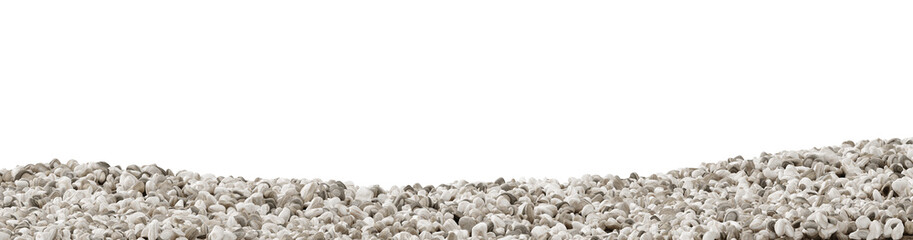 Poster - daytime scene landscape element for 3d architectural visualization. ground river pebble isolated on 
