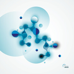 Aufkleber - Molecules vector background. Medical business template. Illustration design