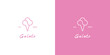 Illustration of a minimalist gelato logo Creative idea icon vector symbol  flat, simple, monoline silhouettes of milk, ice cream, and cold, pink drinks; clean, elegant fast food. Scoop, cone, sundae