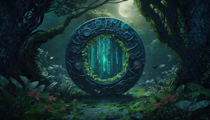 Illustration of a fantasy portal.